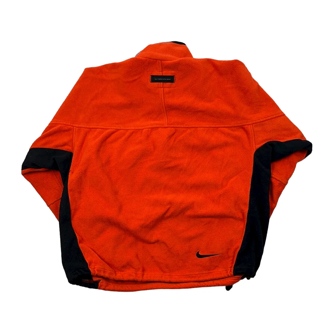 Vintage 90s Orange Nike ACG Half Zip Fleece - Medium