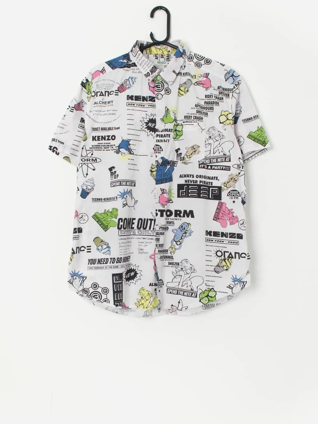 Vintage Kenzo cartoon party print shirt – Medium / Large