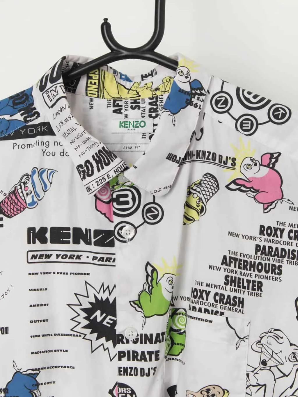 Vintage Kenzo cartoon party print shirt – Medium / Large