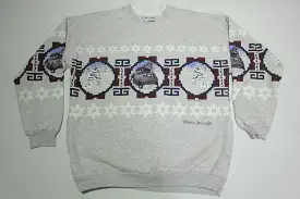 Whistlin' Jack Lodge Vintage 80's Polaris Snow Mobile Made in USA Crewneck Sweatshirt