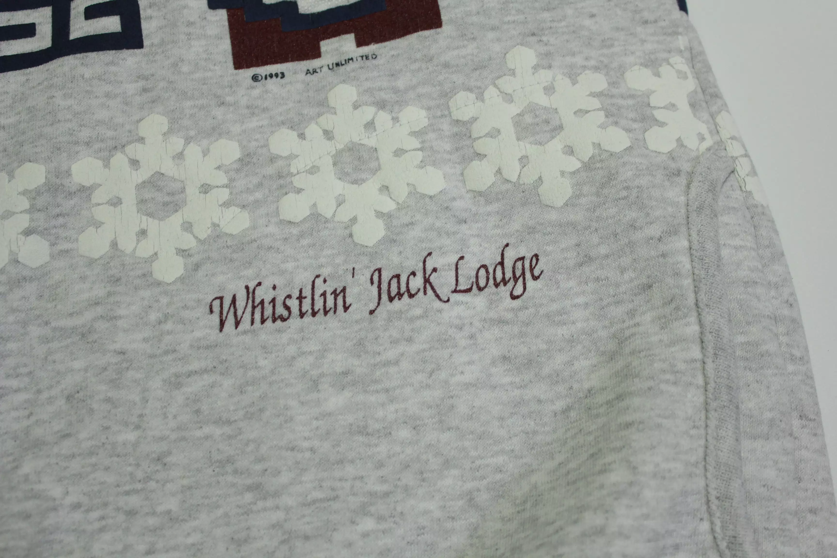 Whistlin' Jack Lodge Vintage 80's Polaris Snow Mobile Made in USA Crewneck Sweatshirt