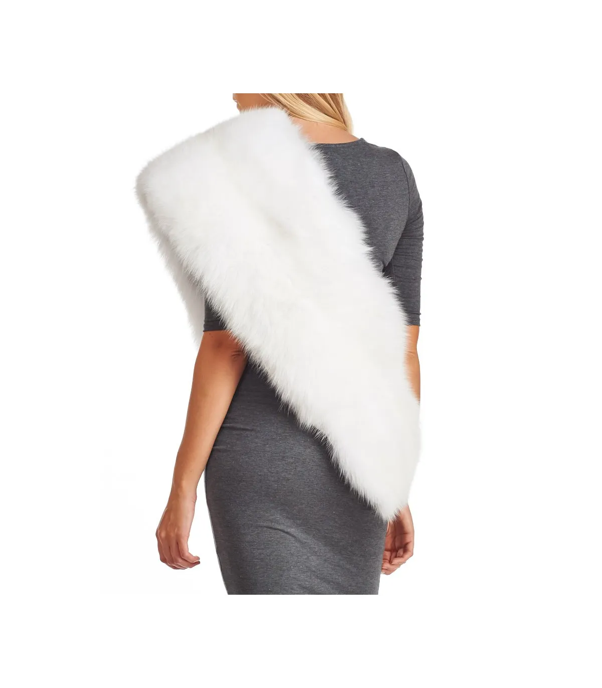 White Fox Fur Stole: FurSource.com