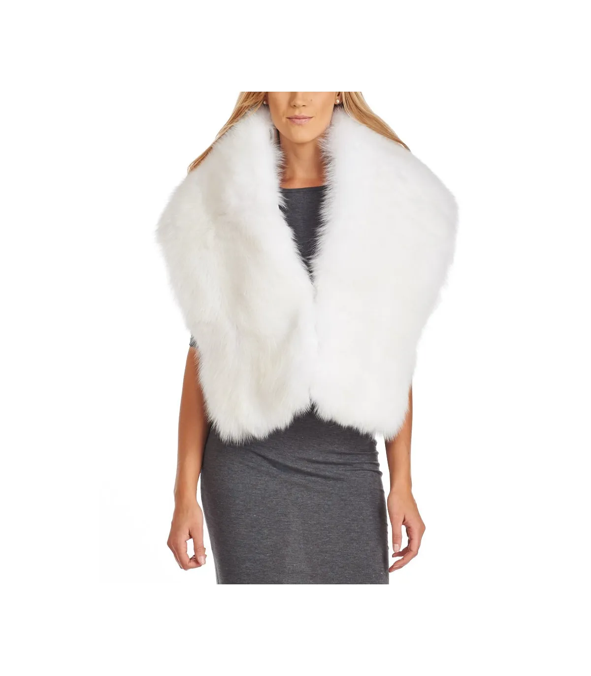 White Fox Fur Stole: FurSource.com