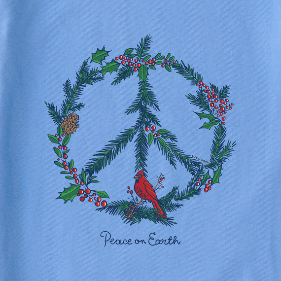 Women's Winter Pines Peace on Earth Long Sleeve Crusher-LITE Hooded Tee