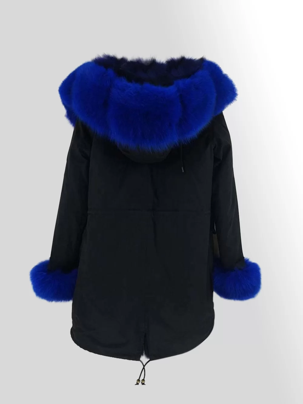 Women’s elegant Fox Fur Parka with detachable Fox Fur Hood