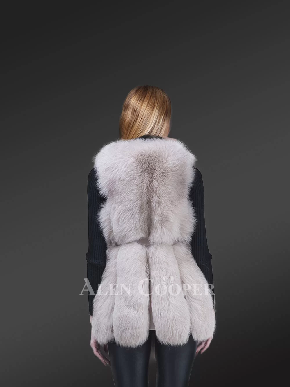 Womens Fox Fur Elegant Vest