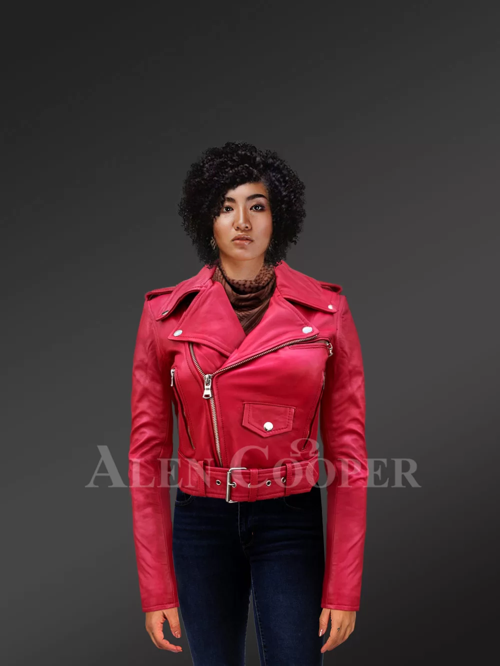 Womens Leather Jacket with Fur Collar for a Smart Snazzy Look