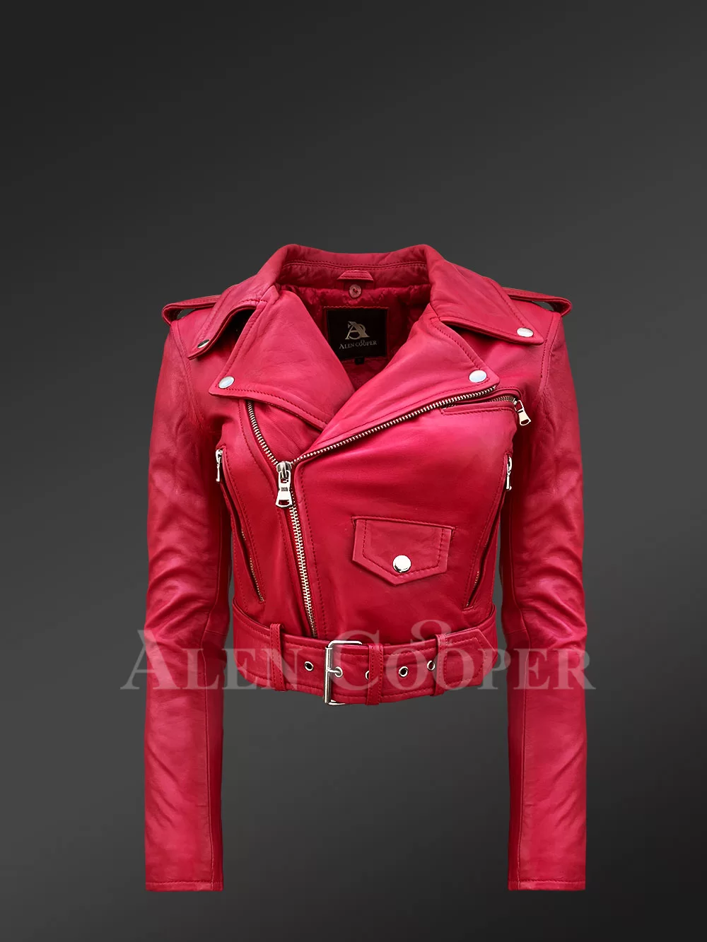 Womens Leather Jacket with Fur Collar for a Smart Snazzy Look