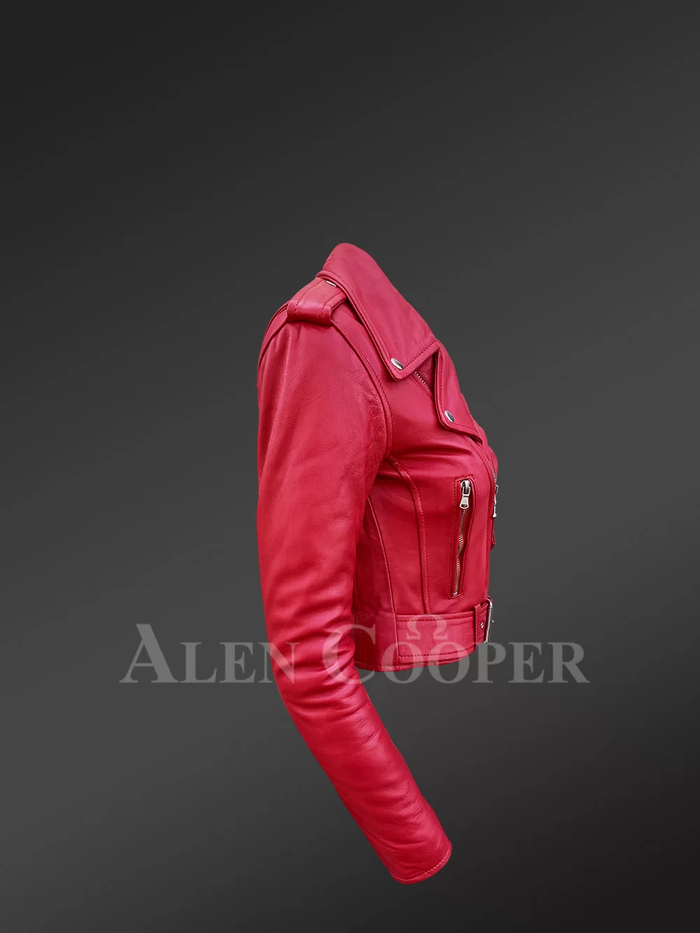 Womens Leather Jacket with Fur Collar for a Smart Snazzy Look