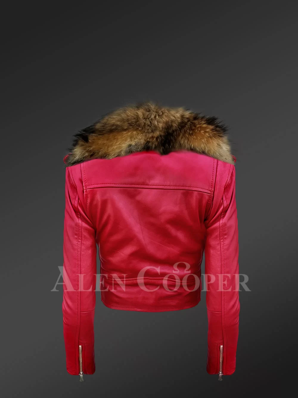 Womens Leather Jacket with Fur Collar for a Smart Snazzy Look