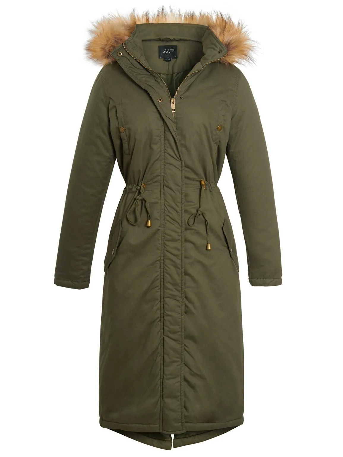 Womens Maxi Length Padded Parka Coat, UK Sizes 8 to 16