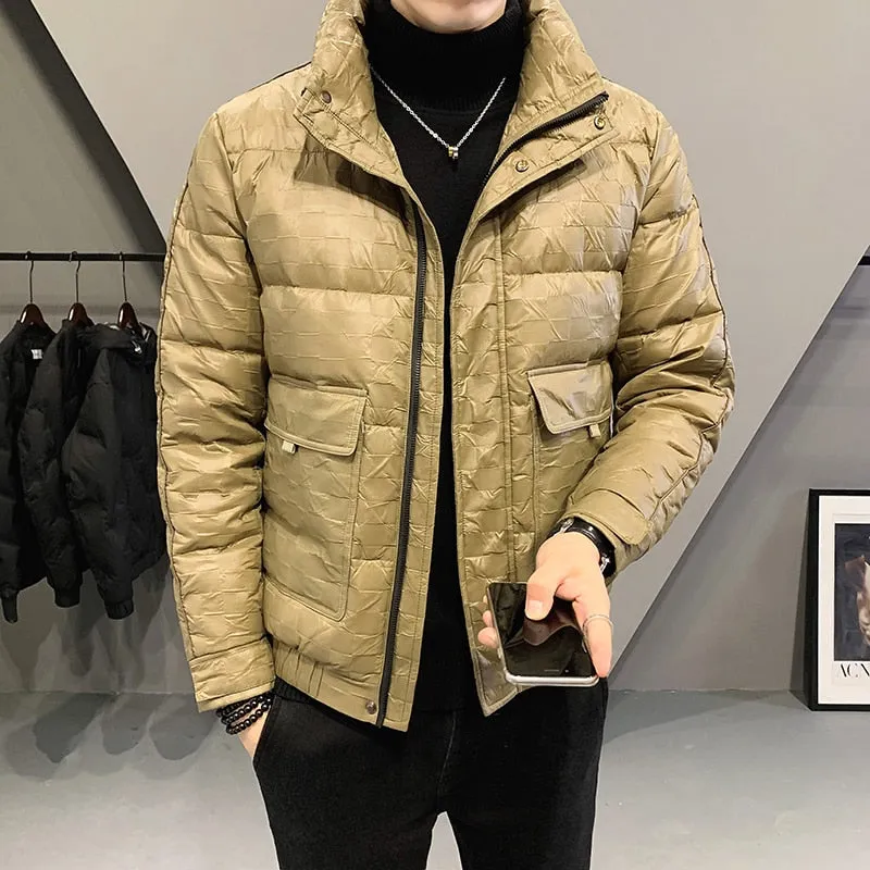 Xituodai Fashion Down Jacket Men Winter Warm White Duck Down Coats Men Youthful Vitality Winter Mens Jackets and Coats Solid Clo