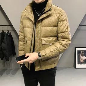 Xituodai Fashion Down Jacket Men Winter Warm White Duck Down Coats Men Youthful Vitality Winter Mens Jackets and Coats Solid Clo