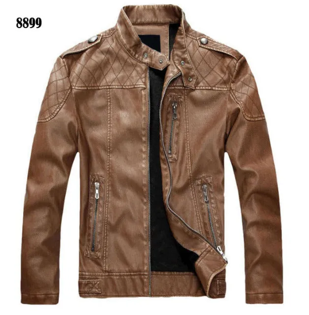 Xituodai Men's Leather Jackets Brand Motorcycle Leather Jacket Men Fur Jacket Jaqueta De Couro Masculina Mens Leather Coats Jaqu