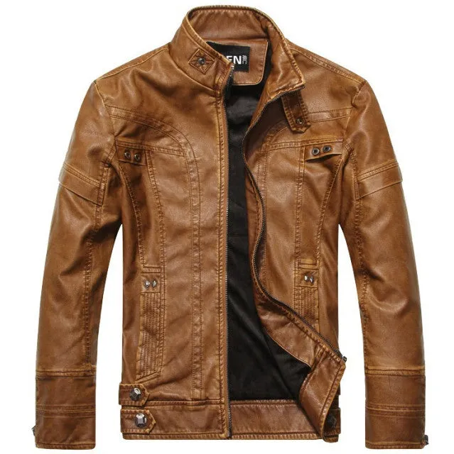 Xituodai Men's Leather Jackets Brand Motorcycle Leather Jacket Men Fur Jacket Jaqueta De Couro Masculina Mens Leather Coats Jaqu