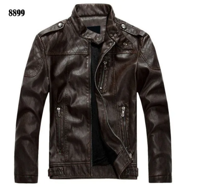 Xituodai Men's Leather Jackets Brand Motorcycle Leather Jacket Men Fur Jacket Jaqueta De Couro Masculina Mens Leather Coats Jaqu