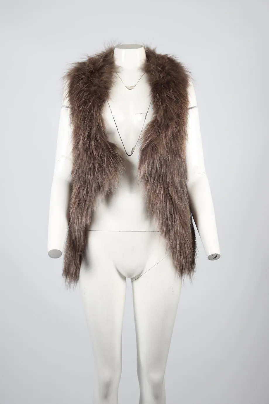 YVES SALOMON FOX FUR GILET EU 34 UK 6