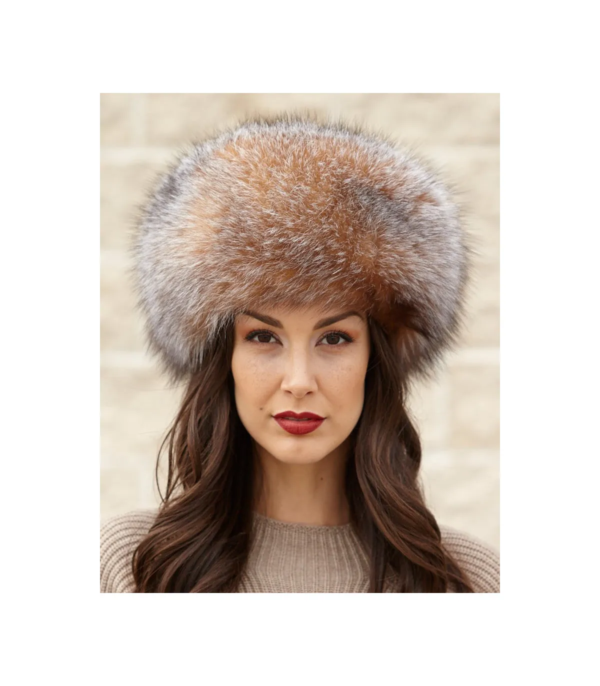 Zhivago Crystal Fox Fur Pill Box Hat: FurHatWorld.com