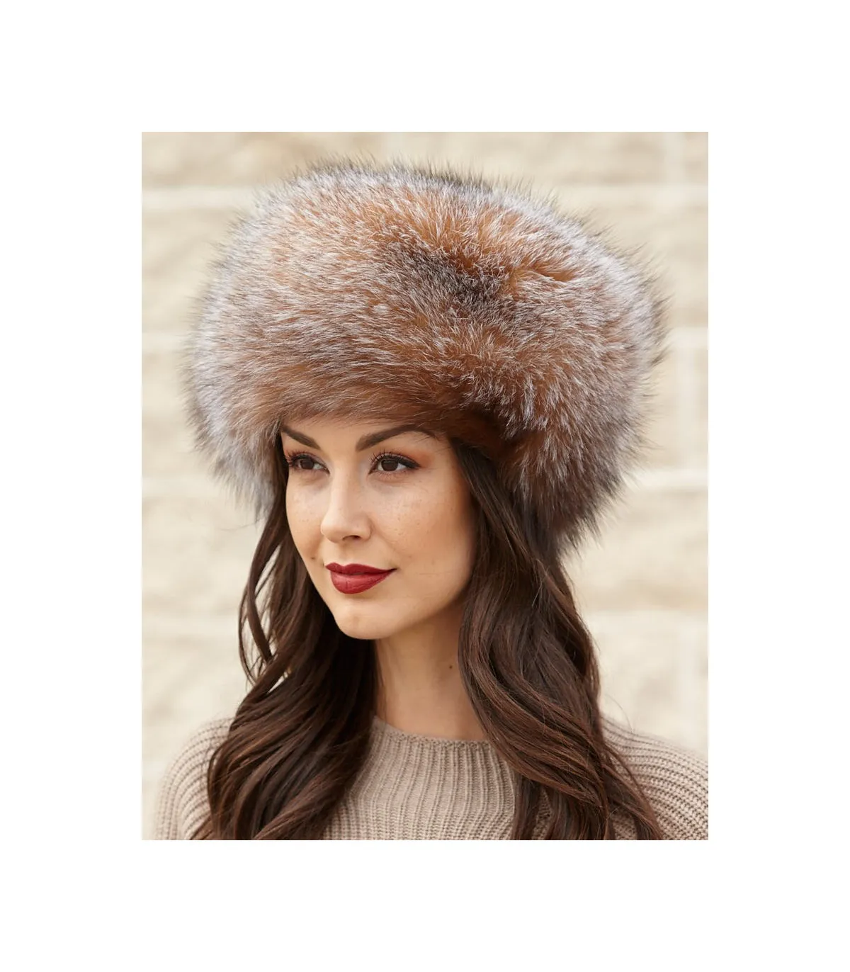 Zhivago Crystal Fox Fur Pill Box Hat: FurHatWorld.com