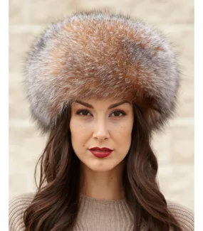 Zhivago Crystal Fox Fur Pill Box Hat: FurHatWorld.com