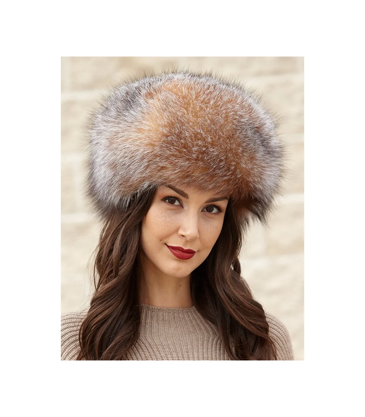 Zhivago Crystal Fox Fur Pill Box Hat: FurHatWorld.com